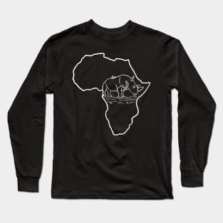 Rhino in Africa Long Sleeve T-Shirt